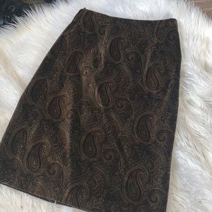 Vintage 100 percent rayon pencil skirt